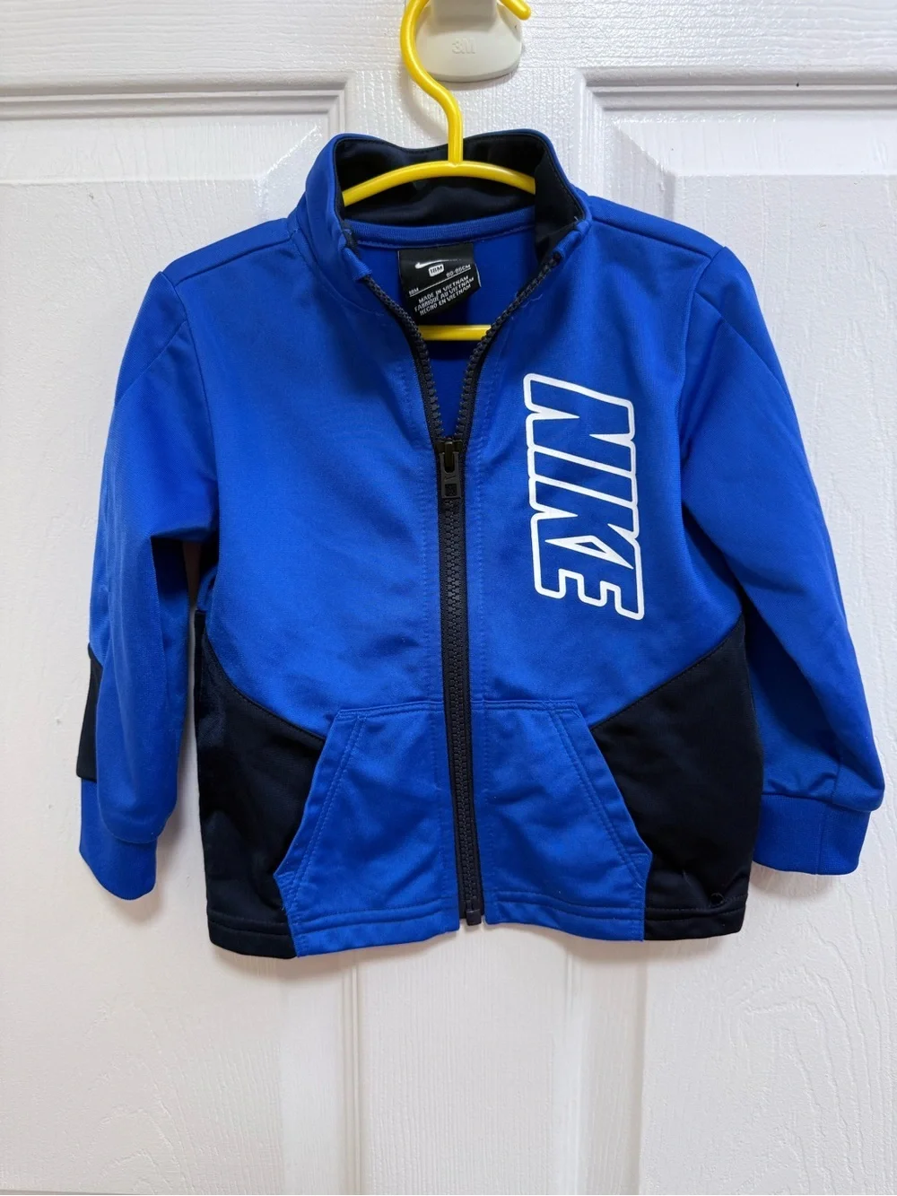Nike Royal Blue & Black Full-Zip Track Jacket, Size 18 months